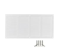 400x200mm Blanc Métal Grille de Ventilation - Grille D'aération avec Moustiquaire