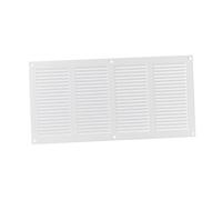 400x200mm Grille de Ventilation avec Moustiquaire - Grilles d'aération en Métal - Acier, Blanc