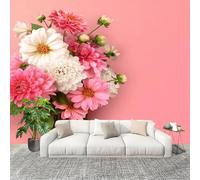 400x280 cm Seamless Join Easy Install Papier Peint Photo Gros Plan Sur Des Plantes Et Des Fleurs Durable Waterproof Removable Mural 200x140 Cm Rose Papier Peint Anti-Stain Fresque Murale Grande
