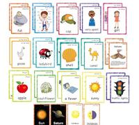 401 fiches d'apprentissage pour Tout-Petits, 4.72 x 3.31 inch, Cartes de Communication Non verbale éducatives pour la Lecture et l'orthographe, Outil pédagogique Montessori