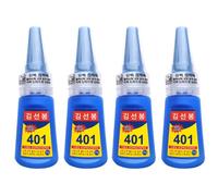401 Super Glue Liquide pour ongles - Adhésif puissant pour réparation de chaussures, de métal, plastique et nail art - Séchage rapide, haute viscosité, super colle polyvalente (20 ml, lot d