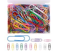 402 Pièces Trombones Bureau Couleur, 28 mm, 50 mm et 100 mm, Métal Réutilisable, Avec Boîte de Rangement pour le Papier, Idéaux pour Bureau, École, Maison et Bricolage, en 10 Couleurs