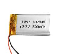 402040 Batterie 402040 LiPo 3,7 V 300 mAh 1,11 Wh 1S 5C Liter Energy Battery pour électronique rechargeable téléphone portable vidéo montre GPS - Non compatible avec radio contrôle 42 x 20 x 4 mm (300