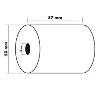 [40346E] EXACOMPTA Lot de 50 Bobines Caisse 1 pli 60g Format 57 x 50 x 12 mm ...