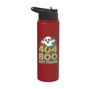 404 Boo Not Found Ghost Halloween Humour Stainless Steel Insulated Water Bottle