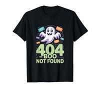 404 Boo Not Found Ghost Programmer Blague T-Shirt Graphique avec Valeur, Homme, Noir, XL