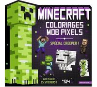 404 Editions - Minecraft - Coloriages Mob pixels - Creeper - Loisirs creatifs jeu video - Dès 6 ans - -