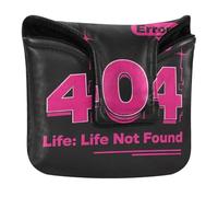 404 Error Life Not Found Couverture de putter de golf magnétique pour homme et femme en cuir PU
