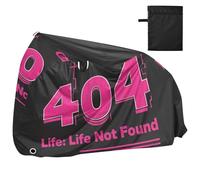 404 Error Life Not Found Housse de vélo d'extérieur étanche avec trous de verrouillage Résistant aux UV Intérieur Extérieur Stockage Mountain Road Electric Bike Cover Convient à la plupart des