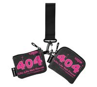 404 Error Life Not Found Lot de 2 étuis à cartes pour femme avec fermeture éclair minimaliste avec poche zippée pour femmes et filles, 404 Error Life Not Found, 1 size, Art déco
