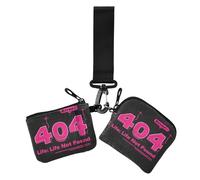 404 Error Life Not Found Lot de 2 portefeuilles fins et amovibles avec fermeture éclair et dragonne pour femme, 404 Error Life Not Found, 1 size, Décontracté