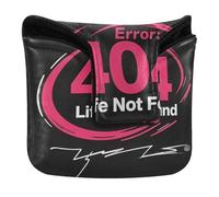 404 Error Life Not Found Rock Style Maillet Putter Covers Magnetic Closure Putters Headcovers for Maillet Square PU Leather Waterproof