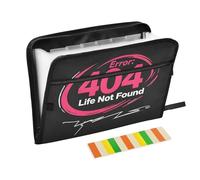 404 Error Life Not Found Rock Style Organiseur de fichiers en papier 13 poches Format A4 avec fermeture éclair pour la maison et le bureau Organiseur avec poche