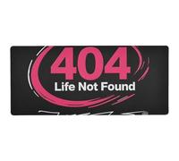 404 Error Life Not Found Rock Style Tapis de souris antidérapant pour bureau 80 x 30 cm