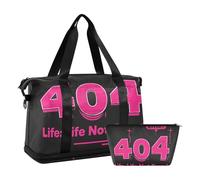 404 Error Life Not Found Sac fourre-tout de voyage avec trousse de toilette pour trekking Grande capacité, 404 Error Life Not Found, 1 size