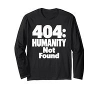 404 Humanity Not Found Programmeur Coder Humour Manche Longue