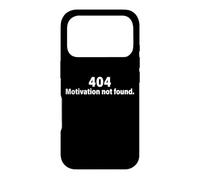 404 Motivation Not Found Aucune Motivation Paresseux Coque pour iPhone 17 Pro