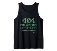 404 Motivation Not-Found Funny Geek Tech Programmer Error Débardeur