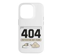 404 Motivation Not Found Retro Internet Humour Coque pour iPhone 14 Pro