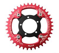4042T Adaptateur de plateau avec vis pour moteur Bafang 01/02 de vélo électrique compatible avec roue dentée (rouge 38T)