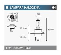 40451 - LAMPE, LUMIÈRE AMPOULE OSRAM 64193 H4 compatible avec KYMCO PEOPLE 300 G