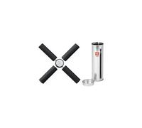 ZWILLING Dessous de plat TWIN SPECIALS, pliable, silicone, 22 x 22 cm, noir et argenté