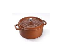 40511-295-0 Cocotte Ronde Fonte Cannelle 22 Cm