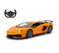 Jamara Voiture radiocommandée Lamborghini Aventador SVJ 1:14 Orange 2,4 GHz Jusqu'à 1 h de conduite