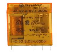 4052-8024 | 40.52.8.024.0000 | FINDER GENERAL PURPOSE PCB RELAY, 40 SERIES, POWER, DPDT, 24 VAC, 8 A