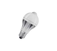 4058075428348 LED EEC E) E27 forme standard 9 W blanc chaud avec détecteur de mouvements