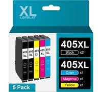 405XL 405 XL Cartouche d'encre Compatible pour Epson 405 XL Remplacement pour Epson Workforce WF-3820 WF-3825 WF-4820 WF-7830 WF-7835 WF-4825 WF-4830 (2 Noir 1 Cyan 1 Magenta 1 Jaune)