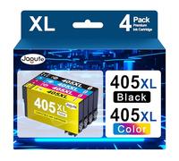 405XL Lot de 4 cartouches d'encre compatibles avec Epson 405 XL 405XL pour Workforce Pro WF-4820 WF-3820 WF-3825 WF-4825 WF-4830 WF-7840 WF-7830 WF-7835