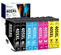 405Xl Multipack Compatible Cartouche D'Encre Pour Epson 405 Xl Pour Epson Workforce Pro Wf-3820 Wf-3825 Wf-4820 Wf-4825 Wf-4830 Wf-7310 Wf-7830 Wf-7835 Wf-7840 Imprimante (Paquet De 8)
