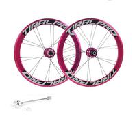 406 451 Roues Légères for Vélo Pliant BMX, Kit Draisienne, Freins À Disque 20 Pouces, Jantes Aluminium 40 Mm Démontage Rapide, Cassette 8/9/10/11 Vitesses(Pink,405)