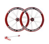 406 451 Roues Légères for Vélo Pliant BMX, Kit Draisienne, Freins À Disque 20 Pouces, Jantes Aluminium 40 Mm Démontage Rapide, Cassette 8/9/10/11 Vitesses(Rosso,405)