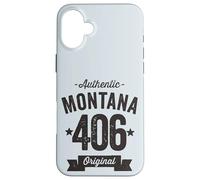 406 Montana Code régional en Vieilli Authentique Coque pour iPhone 16 Plus