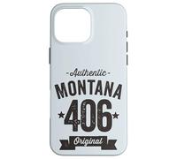 406 Montana Code régional en Vieilli Authentique Coque pour iPhone 16 Pro Max