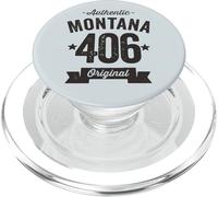 406 Montana Code régional en Vieilli Authentique PopSockets PopGrip pour MagSafe