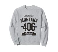 406 Montana Code régional en Vieilli Authentique Sweatshirt