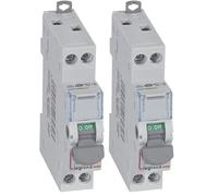 406432 Interrupteur modulaire bipolaire 2P 400V - 20A - 1 module - Bornes à vis Legrand DX³-IS (Lot de 2)