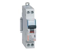 Legrand Disjoncteur DX3 10A unipolaire + neutre Courbe D 4,5/6kA À vis 1 module