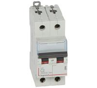 Legrand Disjoncteur bipolaire DX3 2A Courbe C 6/10kA à vis