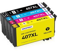 407Xl Cartouches D'Encre Compatibles Avec Epson 407Xl 407 Xl Pour Imprimante Epson Workforce Pro Wf-4745Dtwf Wf-4745 Wf4745 (1 Noir, 1 Cyan, 1 Magenta, 1 Jaune)[ENC943435]