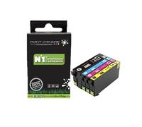 Point D'encre 408/408L - Lunette - Cartouche d'encre Pack de 4 Cartouches Noir/C/M/Y pour Epson Grande capacité de Marque Francaise