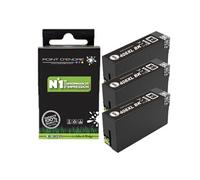 408/408L - Lunette - Cartouche NOIR pack de 3 Cartouche d'encre POINT D'ENCRE pour Grande capacité Marque Francaise POINT D'ENCRE