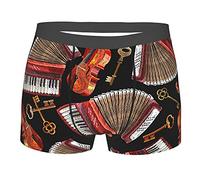 408 Accordéon Et Violon Caleçons Boxer Homme Fitted,Aérée Boxers Classique Shorts Boxer M