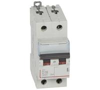 408015 Disjoncteur bipolaire 16A - 2P Courbe D - 6/10kA - À vis - Legrand DX3