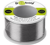 [40844] Goobay Bobine 100g Fil à Souder Etain Sans Plomb Diam 1 mm 0.3% silve...