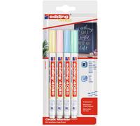 [4085-4] EDDING Marqueur craie liquide 4085 blister de 4 Assortis pastel 1-2 mm