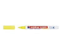 edding 4085 Marqueur craie liquide - jaune fluorescent - 1 feutre craie liquide - 1-2 mm - feutre craie effacable pour écrire sur les vitres,le verre - feutre craie ardoise aux couleurs opaques